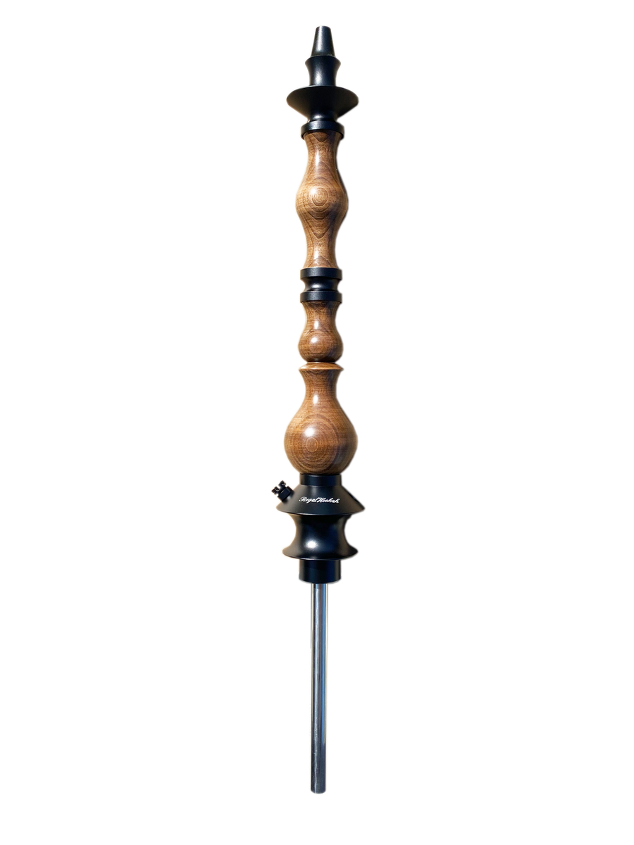 Regal King Brown Satin Wood Hookah – Alpaca Bowl Company