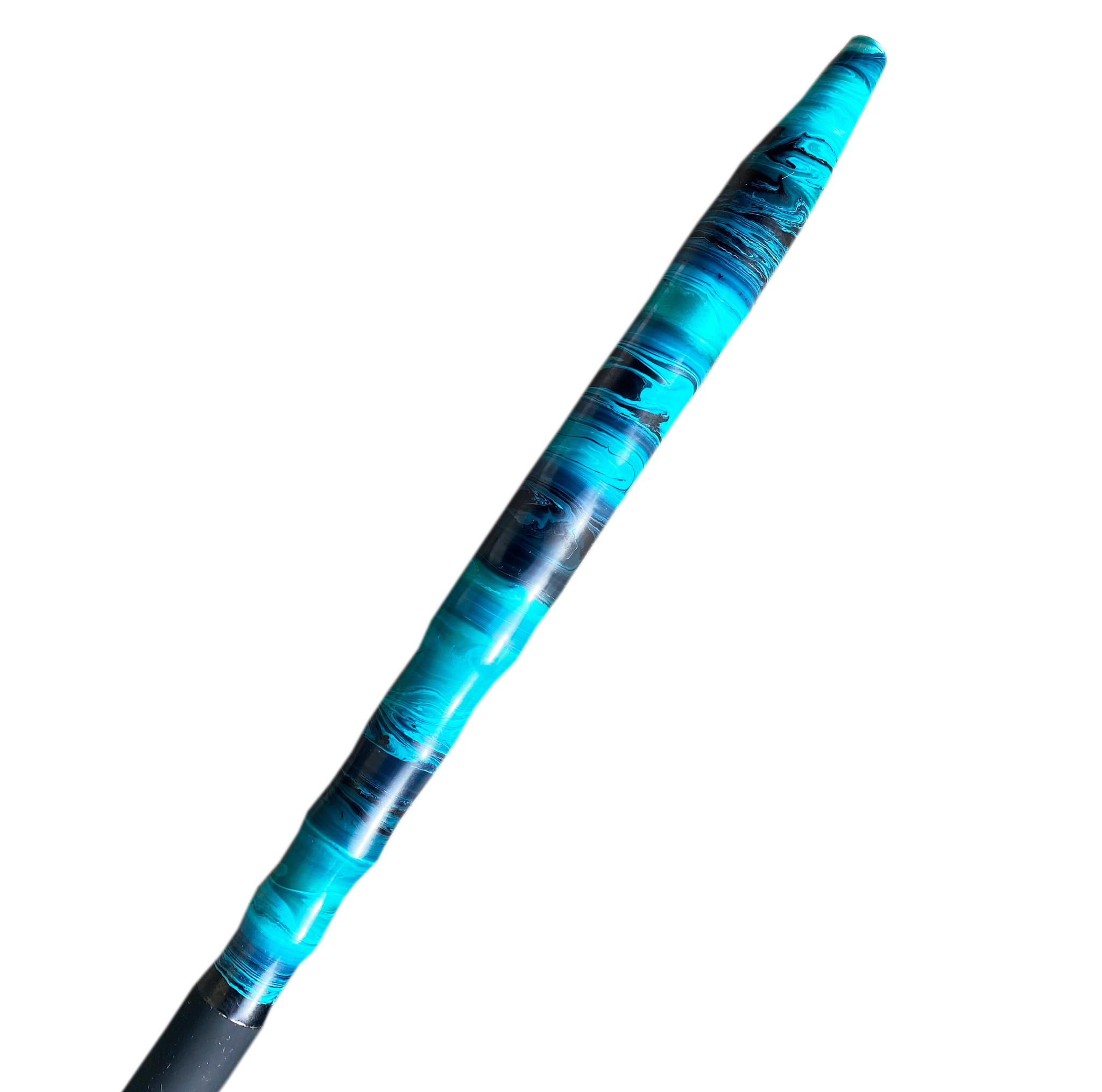 Regal Queen Blue/Black Swirl Hookah with Custom Matching Handle & Hookah Hose